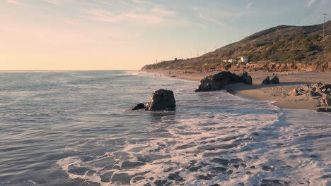 sunset over malibu coast