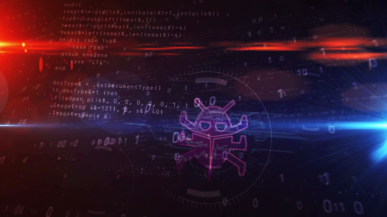 바이러스 기호 추상 루프 가능한 터널 애니메이션