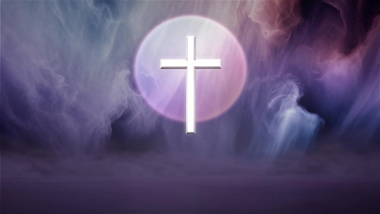 Christian Cross Heavenly Light Worship Background