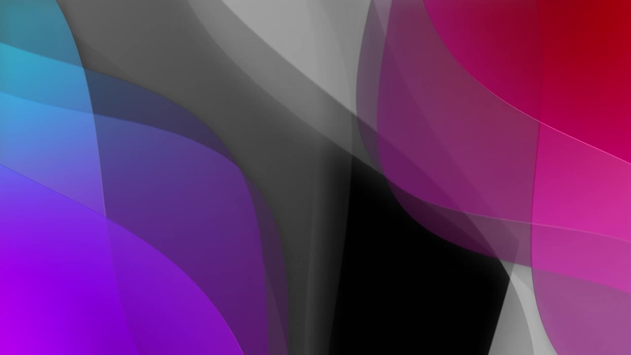 Animation of shapes moving on black background