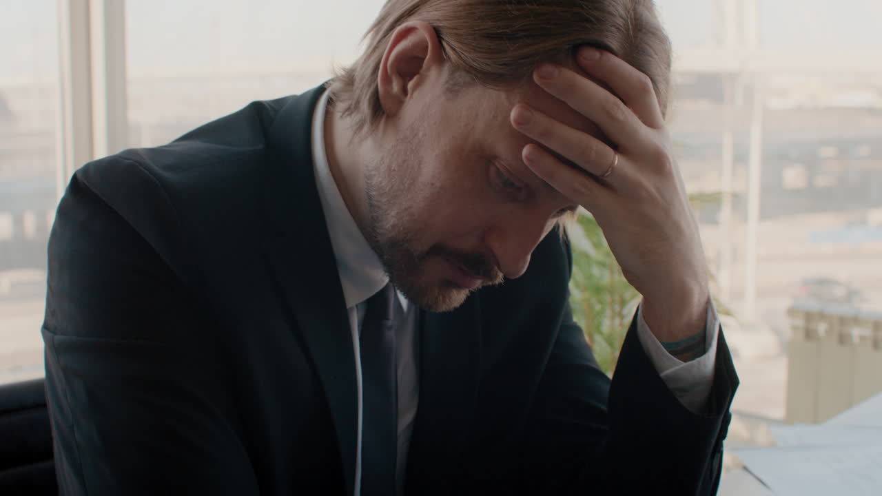 empresario estresado