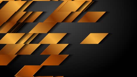 fondo de movimiento geométrico abstracto de bronce negro