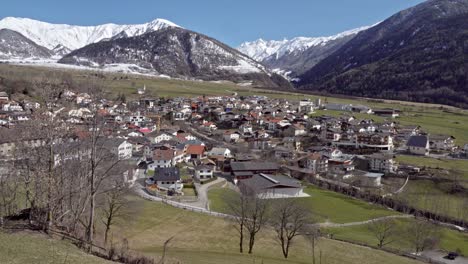 a view of burgeis - burgusio, vinschgau valley, south tyrol, northern italy