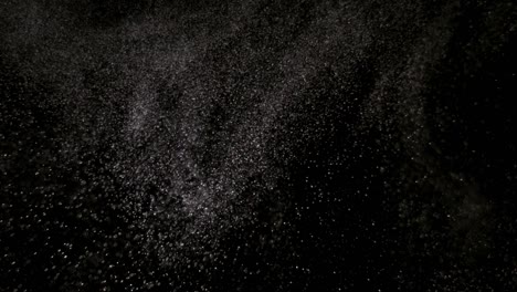 powder isolated on black background