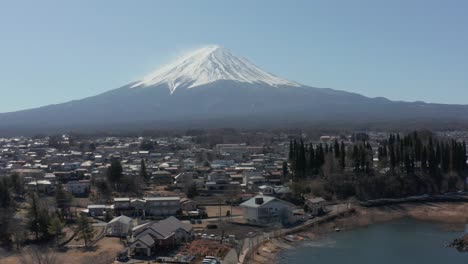 a 4k aerial truck shot of mt