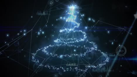 animation of stars and connections on black background