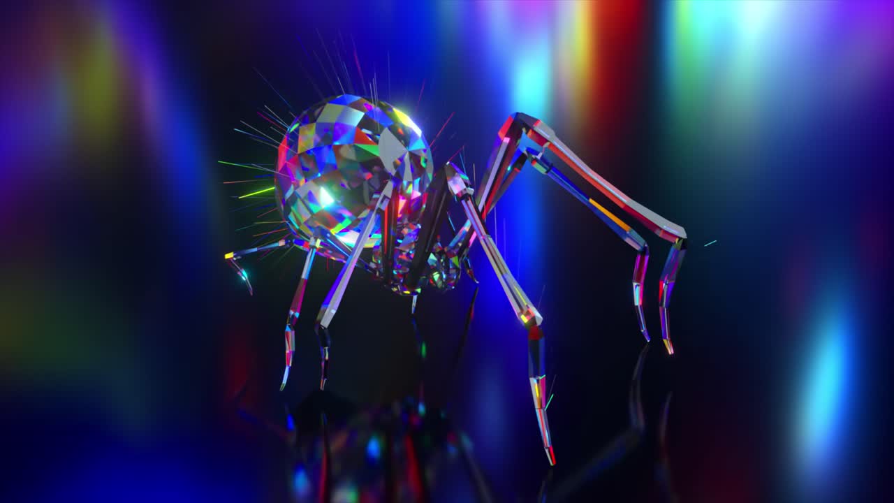 Ragno di Cristallo Luminoso 3D