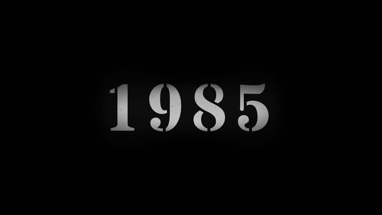Countdown of Years from 2025 to 1945 on Black Background
