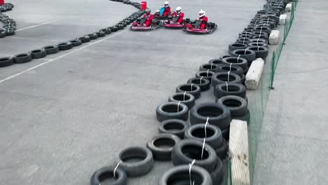 go-kart racing at an outdoor track