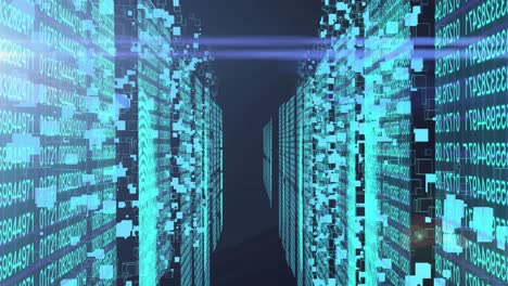 animazione di impronte digitali biometriche con rete di connessioni