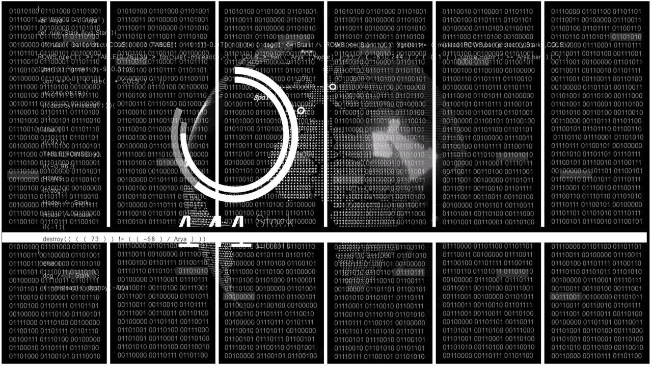 animación del procesamiento de datos y codificación binaria en todo el mundo
