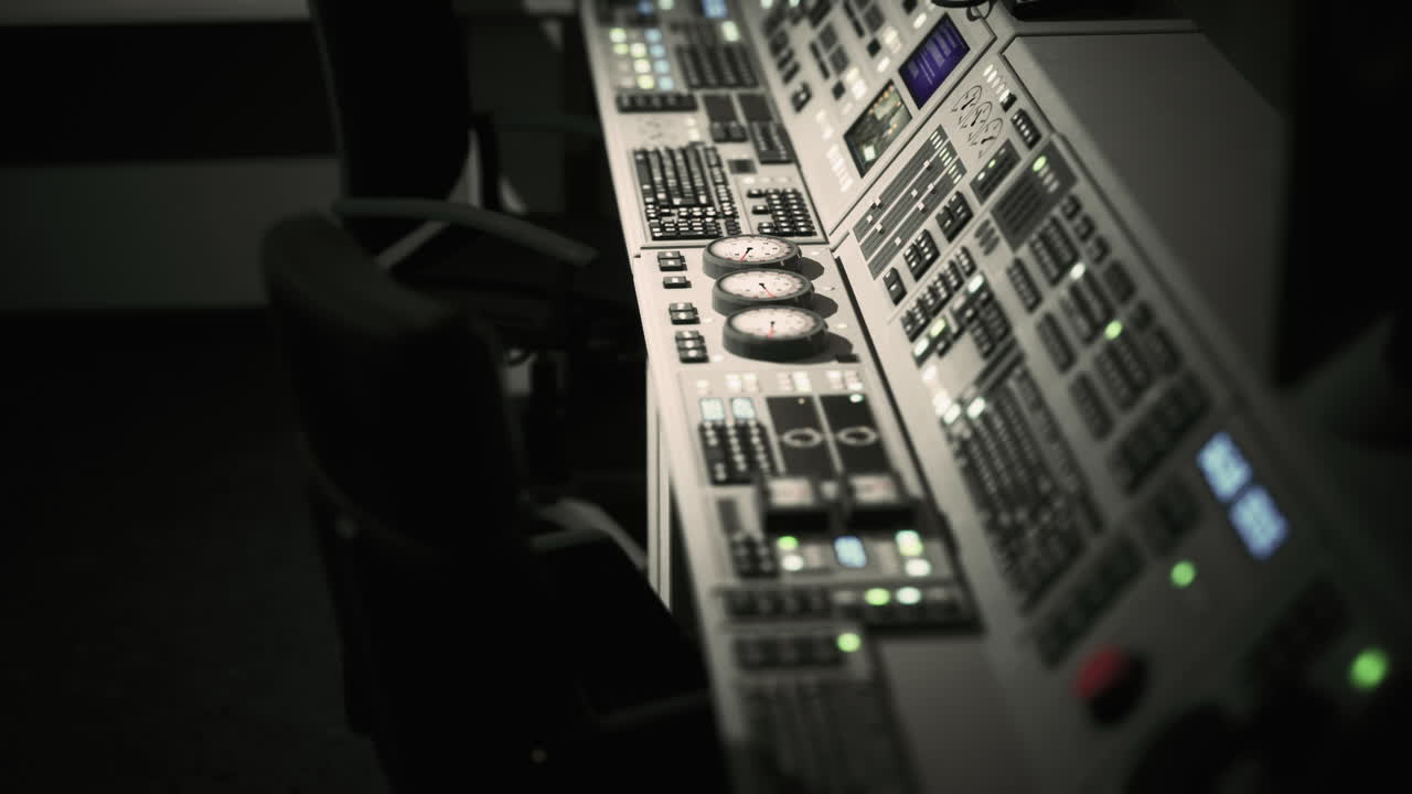 sala de control de la central eléctrica vacía