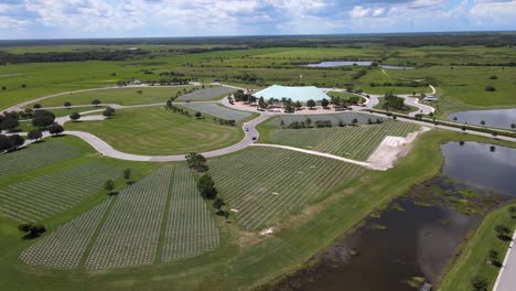 aerial view of the final resting place for american heroes