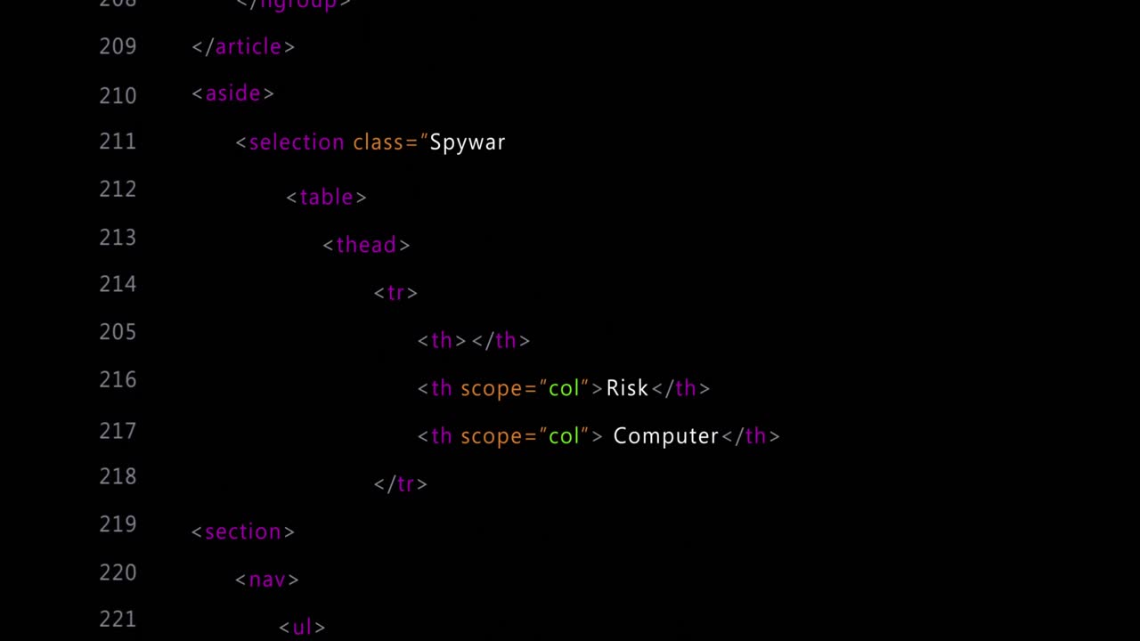 animatie van computergegevensverwerking op een zwarte achtergrond