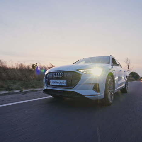 audi e-tron sportback concept four wheel drive electric suv. presentation of a new car model