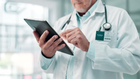 doctor using tablet