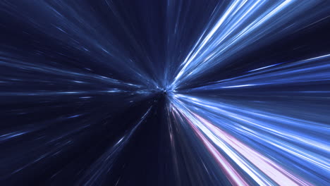 abstract wormhole warp tunnel with stars passing and space bending