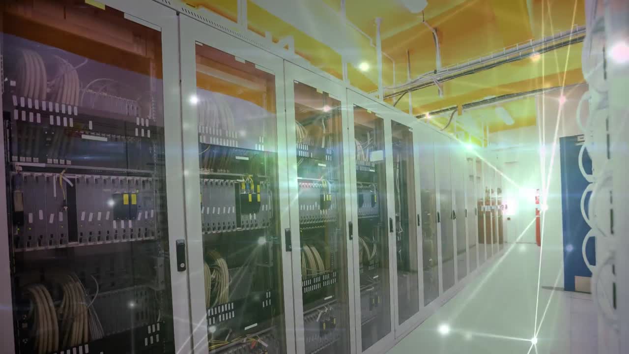 Animation of network of connections over computer servers