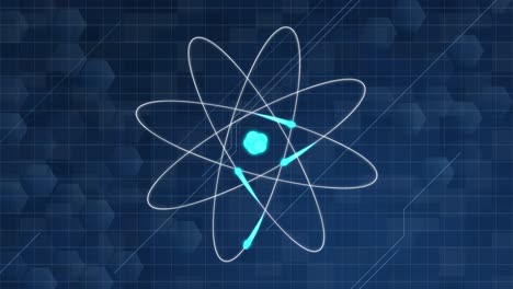 animated atomic orbits with pulsating nucleus