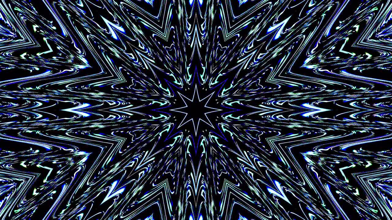 hermoso caleidoscopio abstracto que brilla, una luz radiante que regula los movimientos sutiles