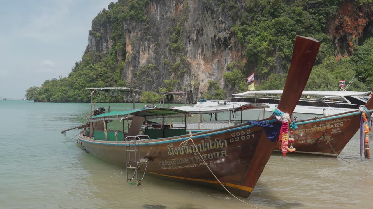 Longtail Boats on a Tropical Beach