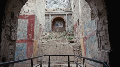 antiguos frescos de baños, pompeya, italia