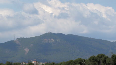 timelapse zoom out of a mountain after the storm. the clouds were moving very fast that day