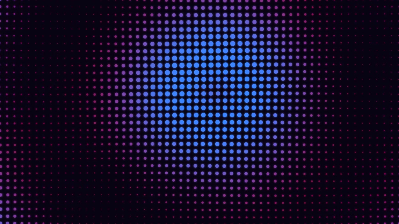 Sfondo astratto in movimento con punti blu e viola pulsanti