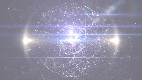 animación de la red de conexiones sobre un fondo oscuro