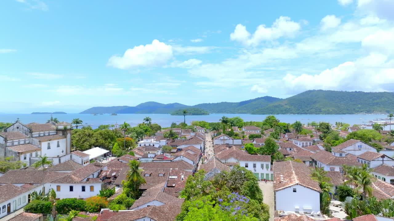 Paraty, rio de Janeiro, RJ, Brazil, river, travel out, drone footage, and Mountain Brazilian culture, beautifull scene