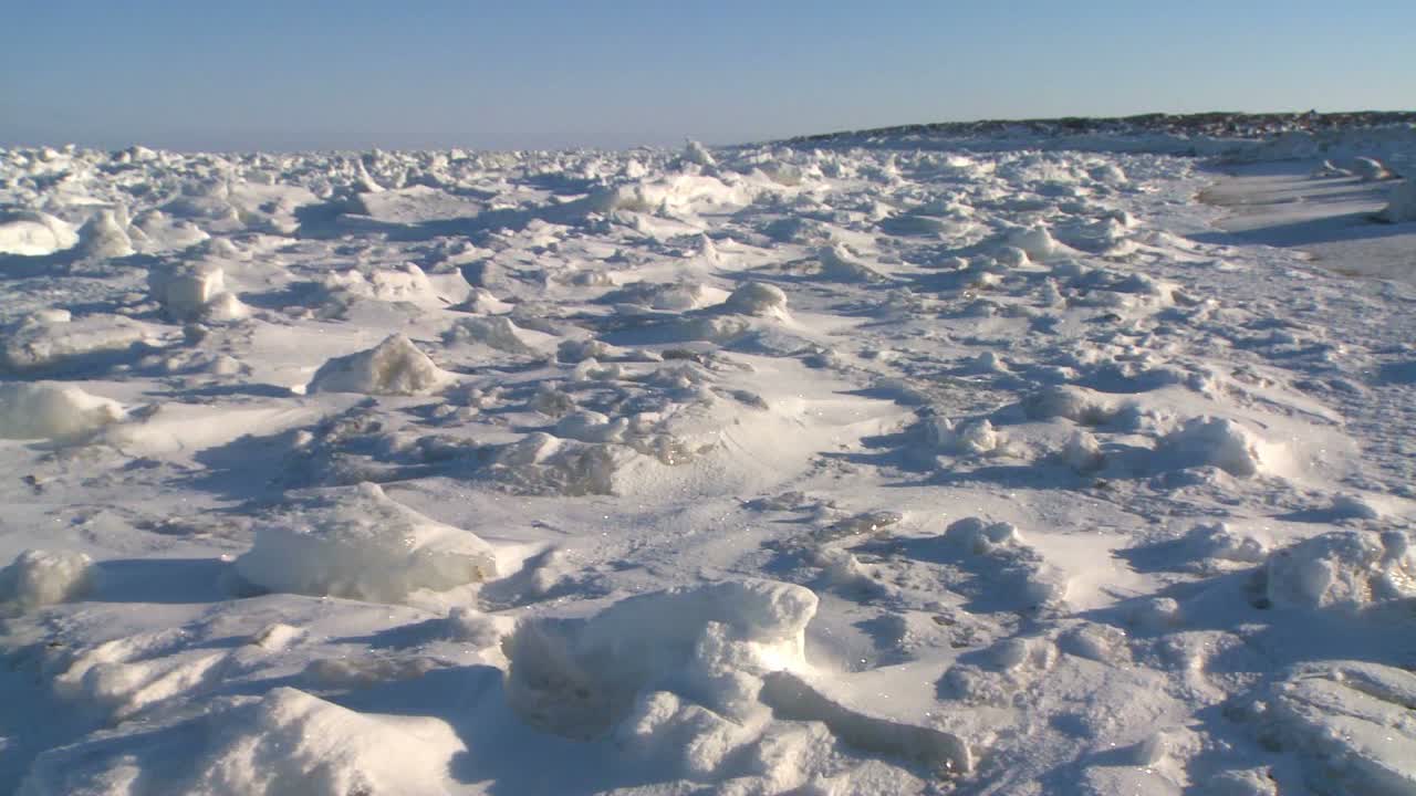 허드슨 베이 매니토바 캐나다의 겨울 해안