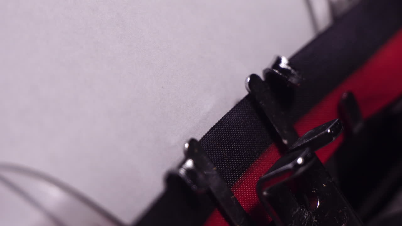 Episode 7, Typing on White Paper in Vintage Typewriter, Writing Script, Close Up