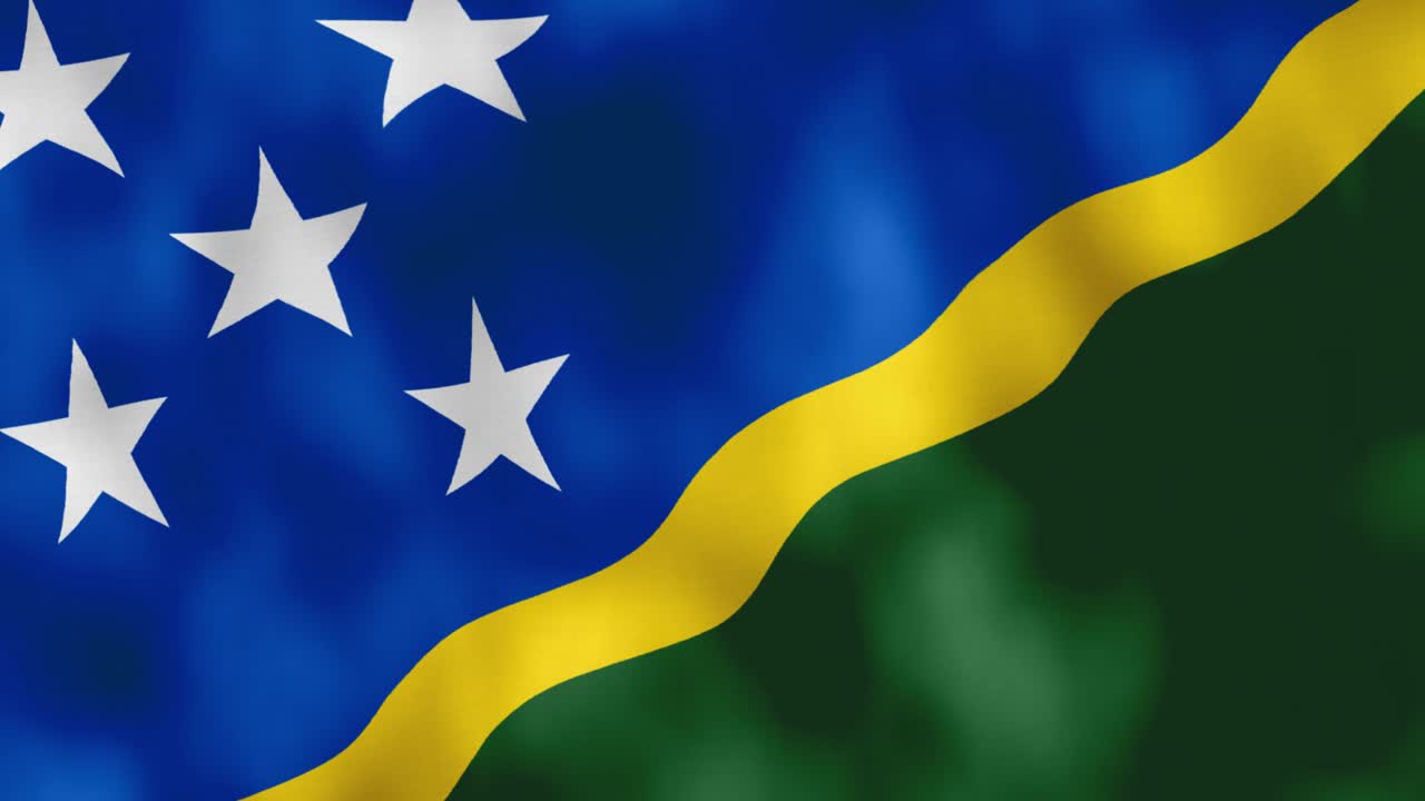 Bandiera nazionale delle Isole Salomone con simboli nazionali di libertà.