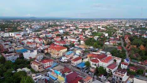 typical cambodian neighborhood in siem reap strafing left to right