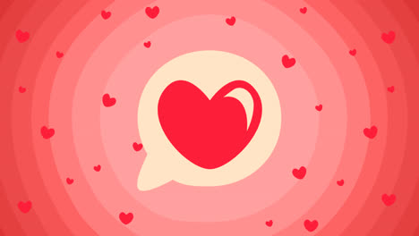 motion graphic of hand drawn heart background