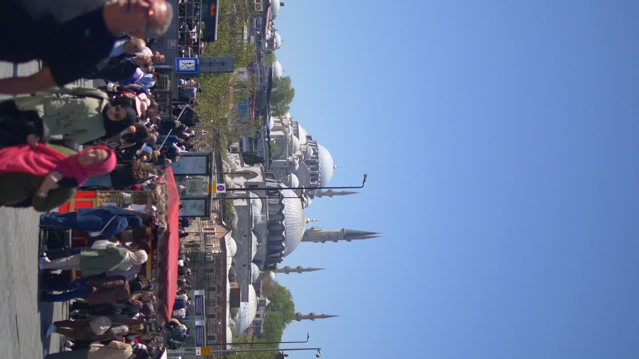 Istanbul Street Scene with Mosques