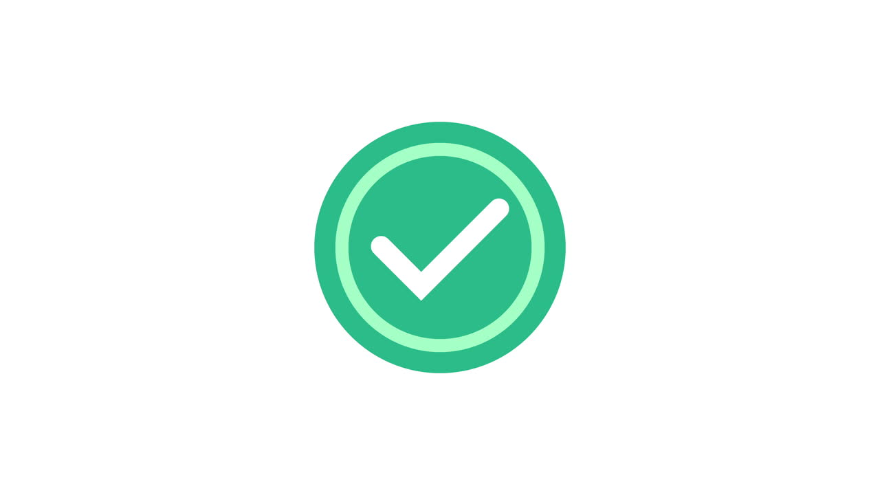 Animated Green Checkmark Icon Appearing in Circle