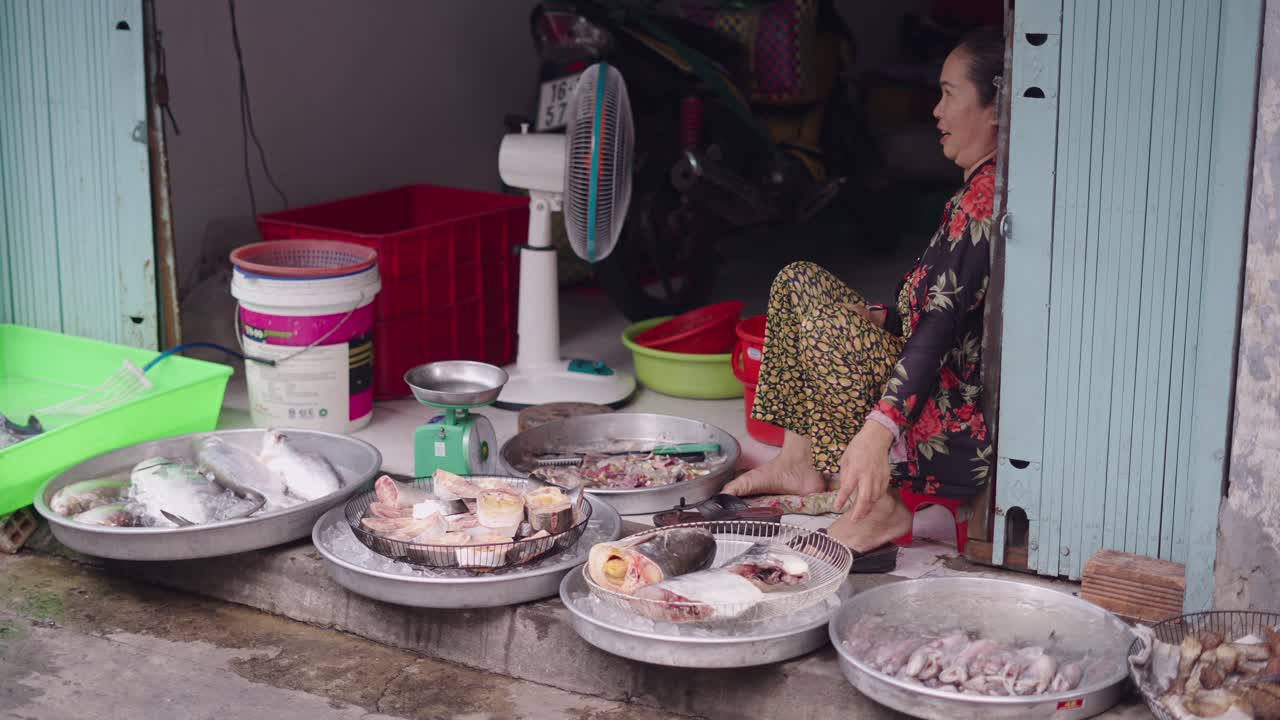 Vietnamese Fish Market Scene
