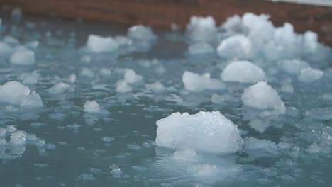 ice on a frozen surface