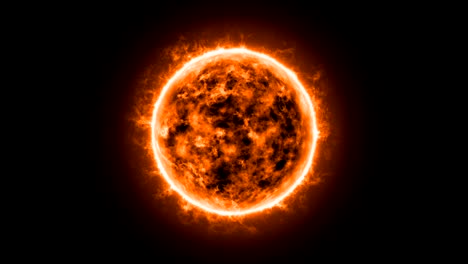 quemando el hermoso sol naranja