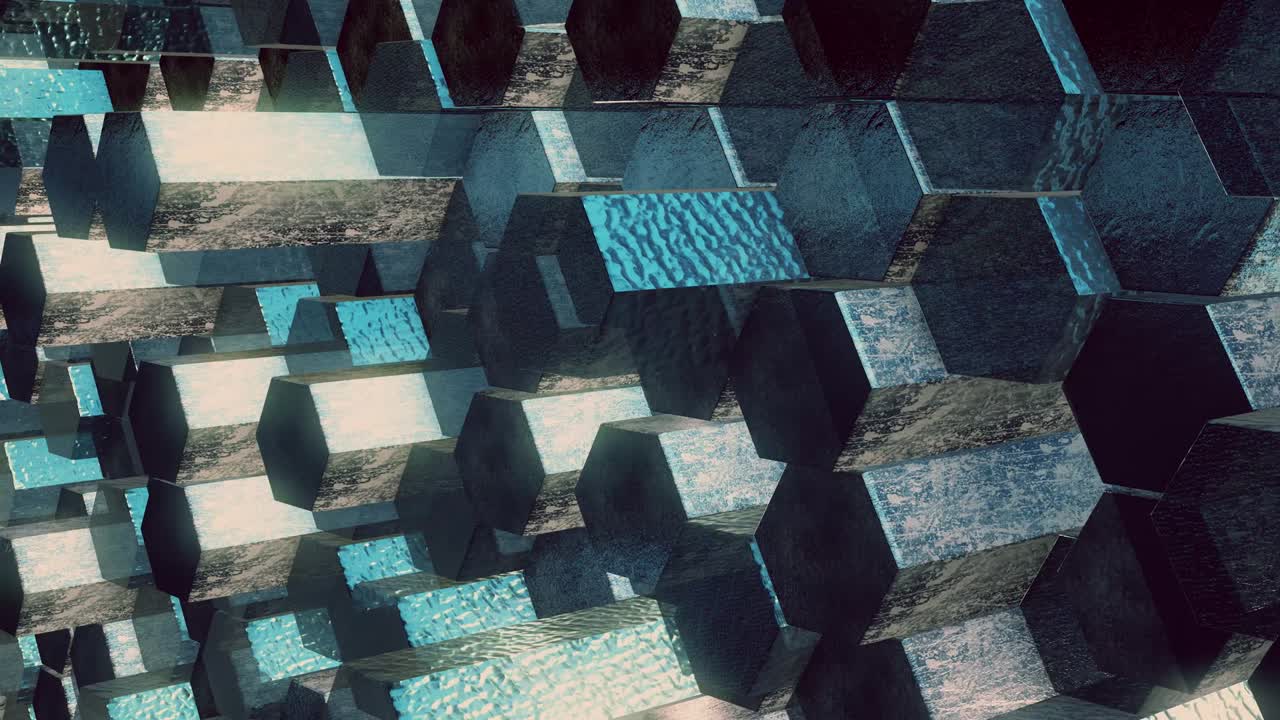 fondo en movimiento de hexágonos. gráficos de movimiento 4k