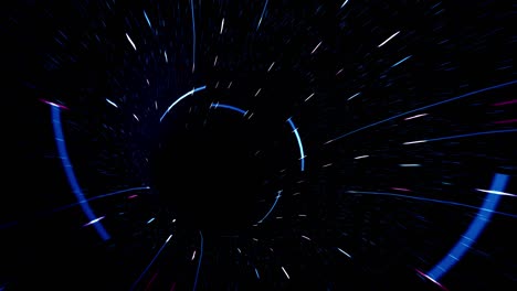 la tecnología abstracta futurista del túnel animación 3d sin costuras