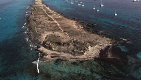 vista aérea de formentera en las islas baleares