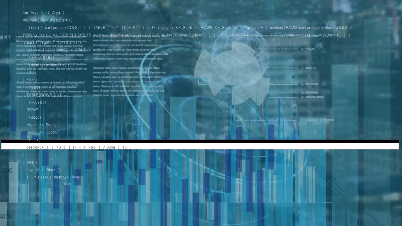 animación de la ventana de desplazamiento con gráficos y gráficos y procesamiento de datos