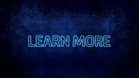 animation of blue neon style words sign up flickering on dark blue background