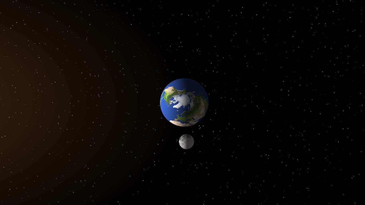 animación que representa las fases de la luna desde la vista de la tierra