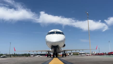 Middle-size-jet-parking-at-the-stand