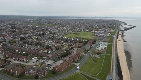 canvey isla essex reino unido aéreo punto de vista ciudad 4k