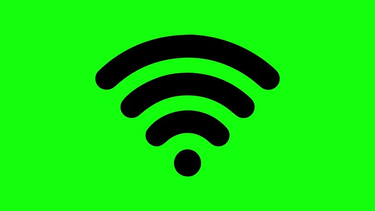 4 animations différentes signal wi-fi gratuit icône internet sans fil écran vert plat clé de chrome