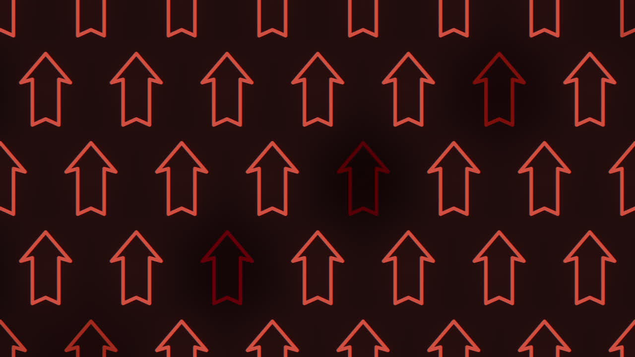 patrón de flecha roja sin costuras sobre fondo negro con flechas que apuntan hacia arriba y hacia abajo
